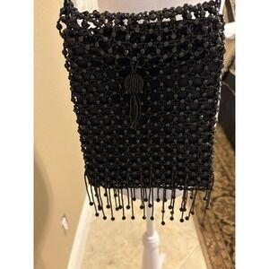 Bijoux Terner Beaded Shoulder Bag, Black, Small